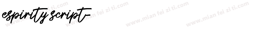 espirity script字体转换